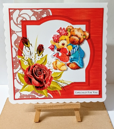 3 Red rose card fronts/toppers by Jackie Odonnell