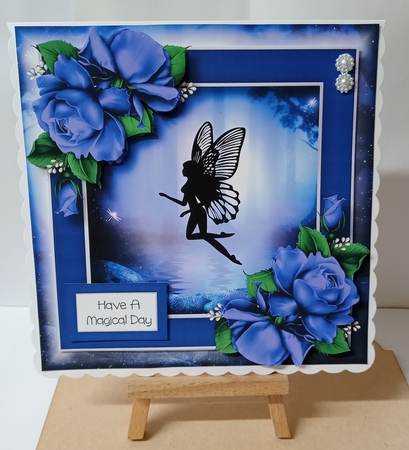 Beautiful Fairy Silhouette & Purple Roses by Jackie Odonnell