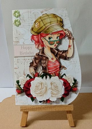 Rebel Girl Shaped card kit by Jackie Odonnell