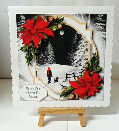 Double Mat - Midnight Winter Walk by Jackie Odonnell
