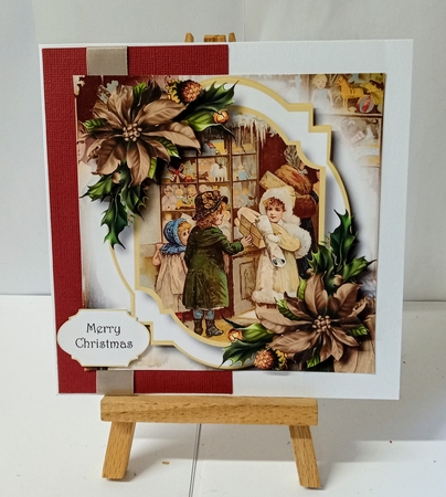 Vintage Christmas Double Mat 2 by Jackie Odonnell