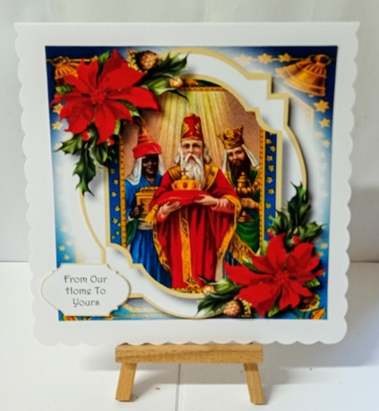 Vintage Christmas Double Mat 4 by Jackie Odonnell