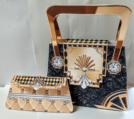 Deco the Halls Selection Box Gift Handbag & Gift Card/ Money Wallet Purse. by Jackie Odonnell