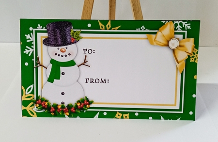 Snowman3 Money Envelope by Jackie Odonnell
