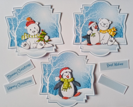 Winter animal toppers by Jackie Odonnell