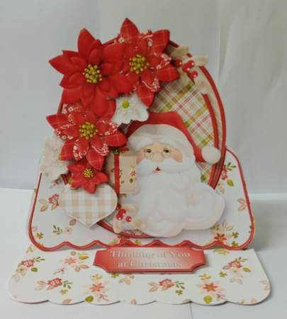 Jolly Santa - Shaped Easel Card Mini Kit by Jackie Odonnell