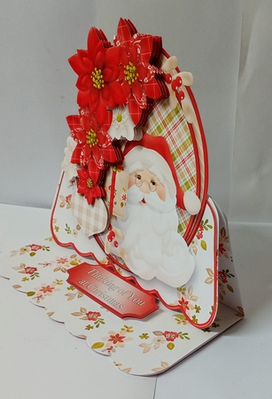 Jolly Santa - Shaped Easel Card Mini Kit by Jackie Odonnell