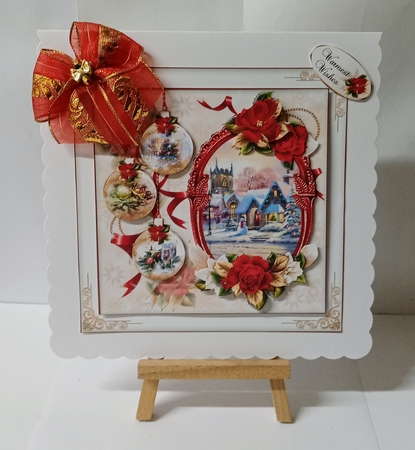 Floral Scenic Christmas 5 Mini Page Kit by Jackie Odonnell