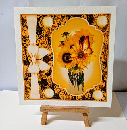 3 Yellow sunflower card fronts/toppers(n) by Jackie Odonnell