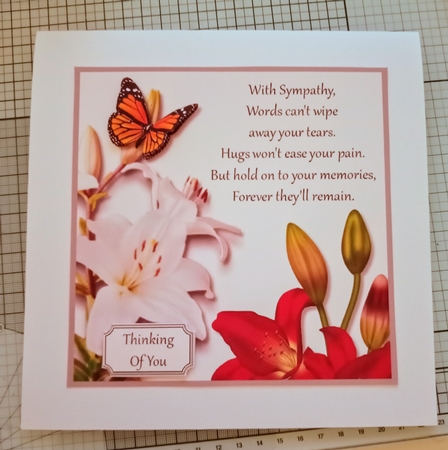Sympathy Card Topper  by Jackie Odonnell