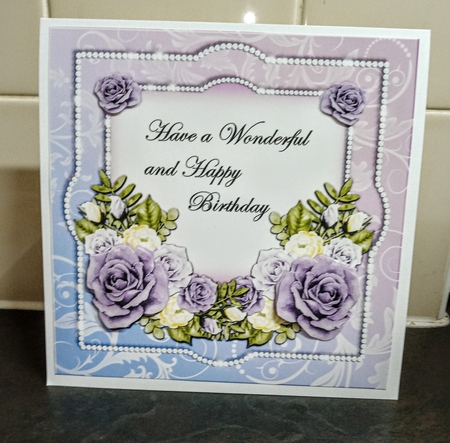Beautiful Roses In Glitter Frame by Jackie Odonnell