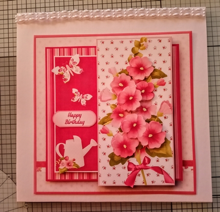 Hollyhocks - Stacked Layers Card Mini Kit by Jackie Odonnell