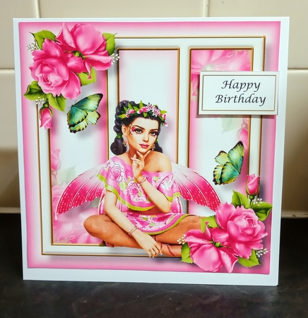 Fabulous Fairy - Rose Pink 8x8 by Jackie Odonnell