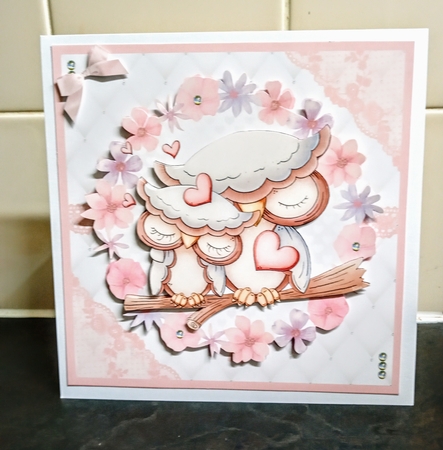 Owl Couple Decoupage Mini Kit by Jackie Odonnell