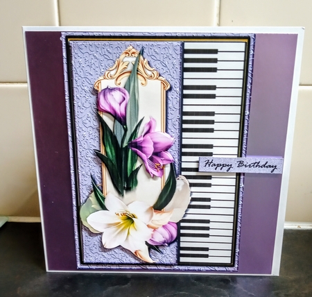 A5  Piano & Amaryllis by Jackie Odonnell