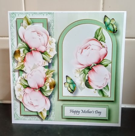 Floral Arched Frame - Peony by Jackie Odonnell