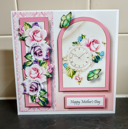 Floral Arched Frame - Shabby Chic Roses by Jackie Odonnell