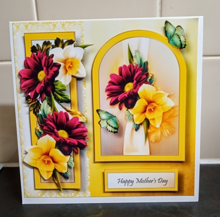 Floral Arched Frame - Spring Bouquet by Jackie Odonnell