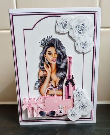 Pink Champagne Mini Card Kit #3 by Jackie Odonnell