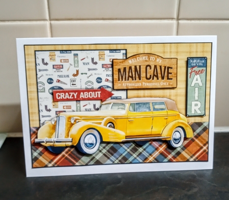 Vintage  Yellow  Car   Mini Kit by Jackie Odonnell