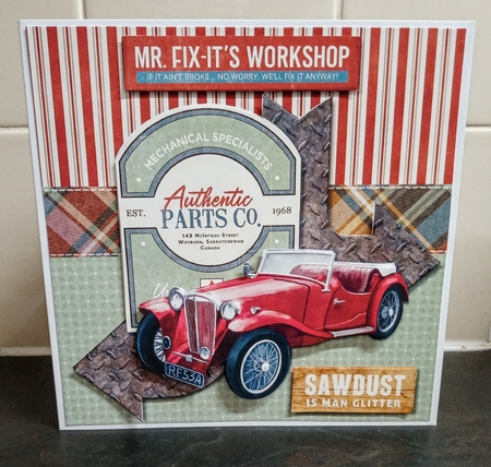 Vintage  Red  Car   Mini Kit by Jackie Odonnell