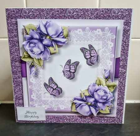 Amethyst Hues - Glitter Style A4 Backgrounds by Jackie Odonnell
