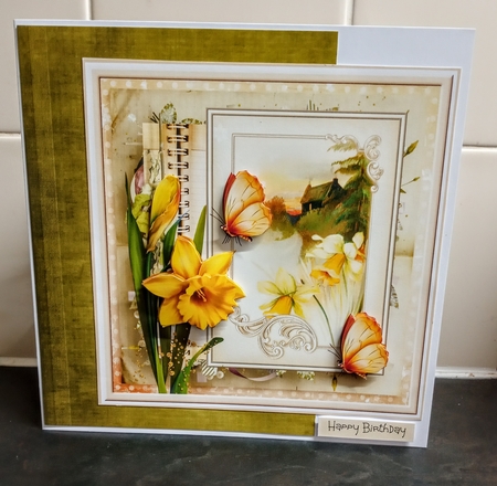 Daffodils nodding 7x7 by Jackie Odonnell