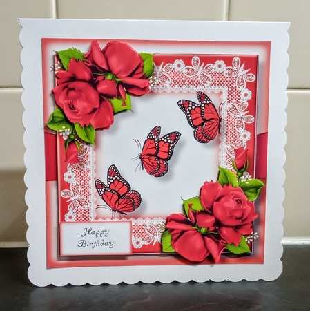 Butterflies & Roses Brights Bumper Kit by Jackie Odonnell