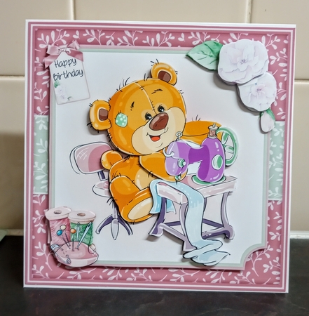Cute Sewing Bear Mini Kit by Jackie Odonnell