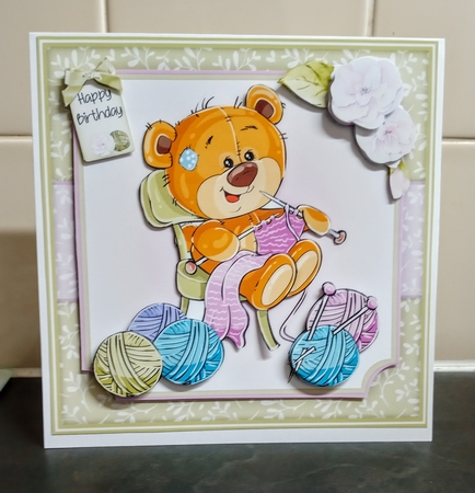 Cute Knitting Bear Mini Kit by Jackie Odonnell