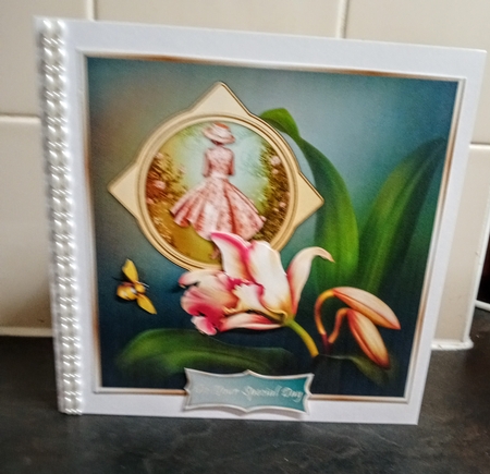 Orchid Beauty Square Card Front by Jackie Odonnell