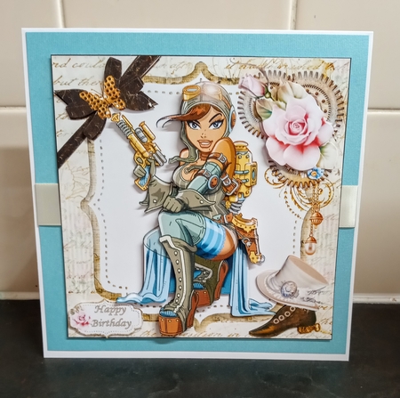 8x8 Steampunk style birthday wishes 1 mini kit by Jackie Odonnell