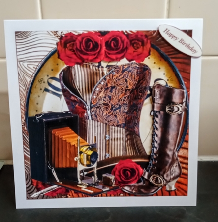 A Picture from Way Back Time Topper with Decoupage by Jackie Odonnell