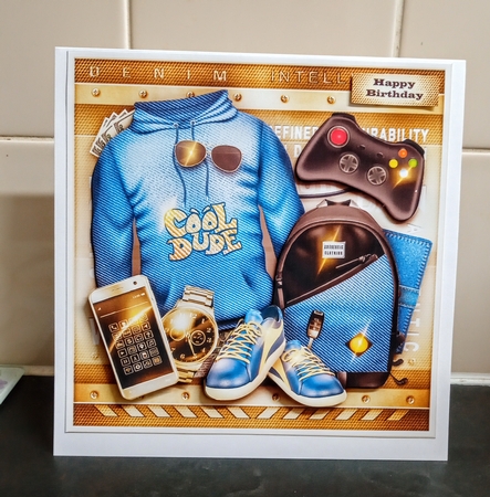 Male Jeans Print Card For All Occasions Mini Kit  by Jackie Odonnell