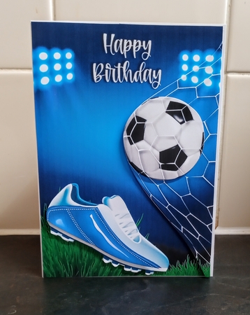 Football Birthday Card Front 1 by Jackie Odonnell