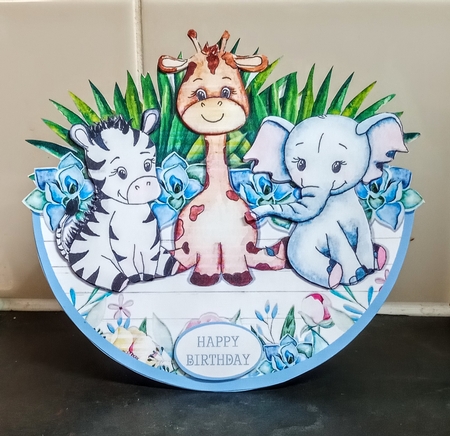 JUNGLE BABIES ROCKER CARD by Jackie Odonnell