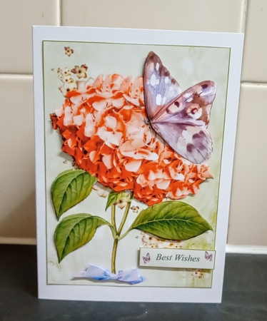 Peach Flower Topper with Decoupage by Jackie Odonnell