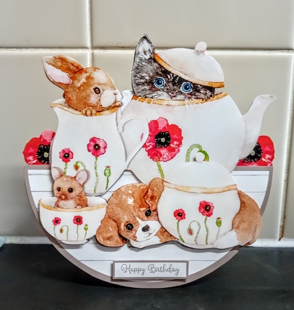 TEA PARTY ROCKER CARD by Jackie Odonnell