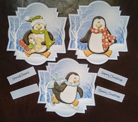 Happy penguins toppers by Jackie Odonnell