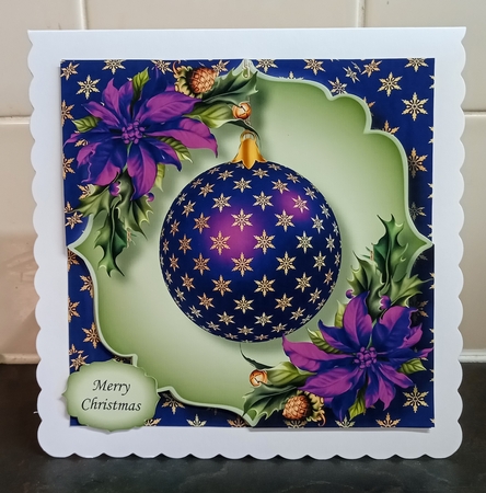 The Gold Snowflakes Bauble 1 8x8 by Jackie Odonnell
