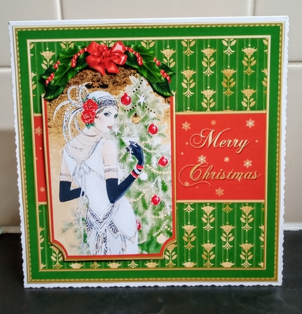 Art Deco Christmas Card Front 7 by Jackie Odonnell