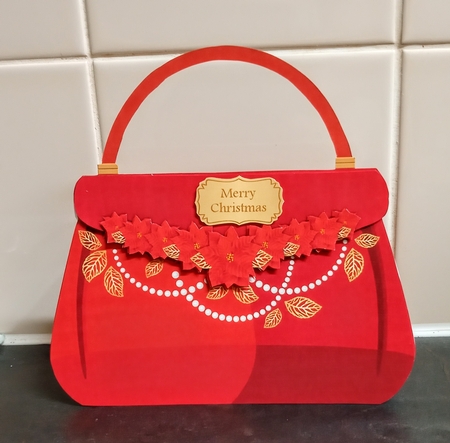Christmas Poinsettia Handbag Kit by Jackie Odonnell