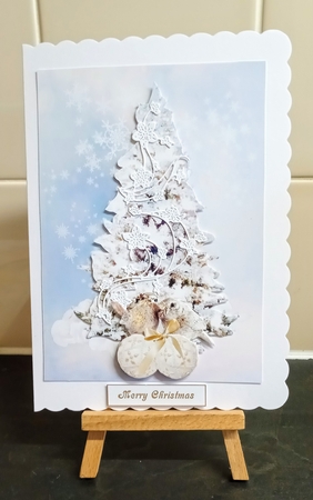 Winter Birds Topper with Decoupage by Jackie Odonnell