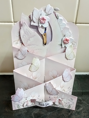 Swan Concertina Card by Jackie Odonnell