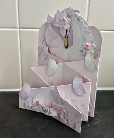 Swan Concertina Card by Jackie Odonnell