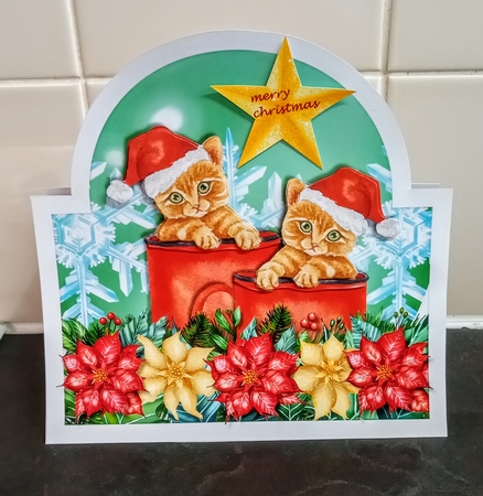 Shaped Card Purrrfect Christmas Mini Kit by Jackie Odonnell