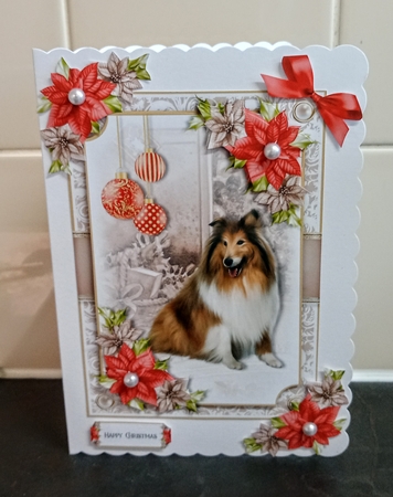 Dogs and Poinsettias Bumper Kit by Jackie Odonnell