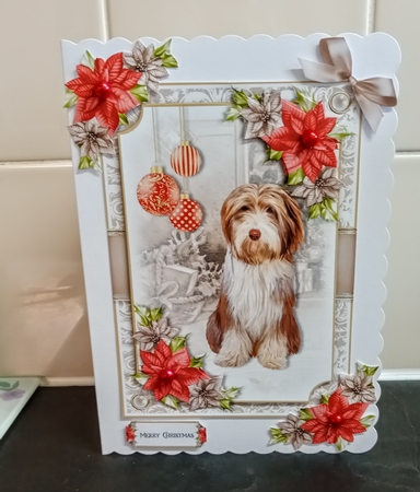 Dogs and Poinsettias Bumper Kit by Jackie Odonnell
