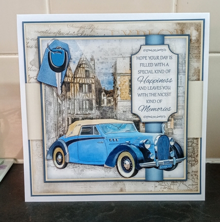Blue Retro Car Mini Kit by Jackie Odonnell