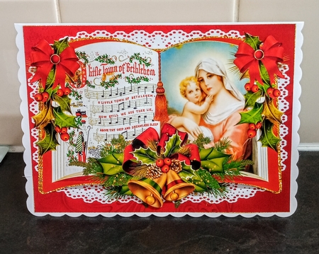 Open book Oh little town of Bethlehem mini kit by Jackie Odonnell